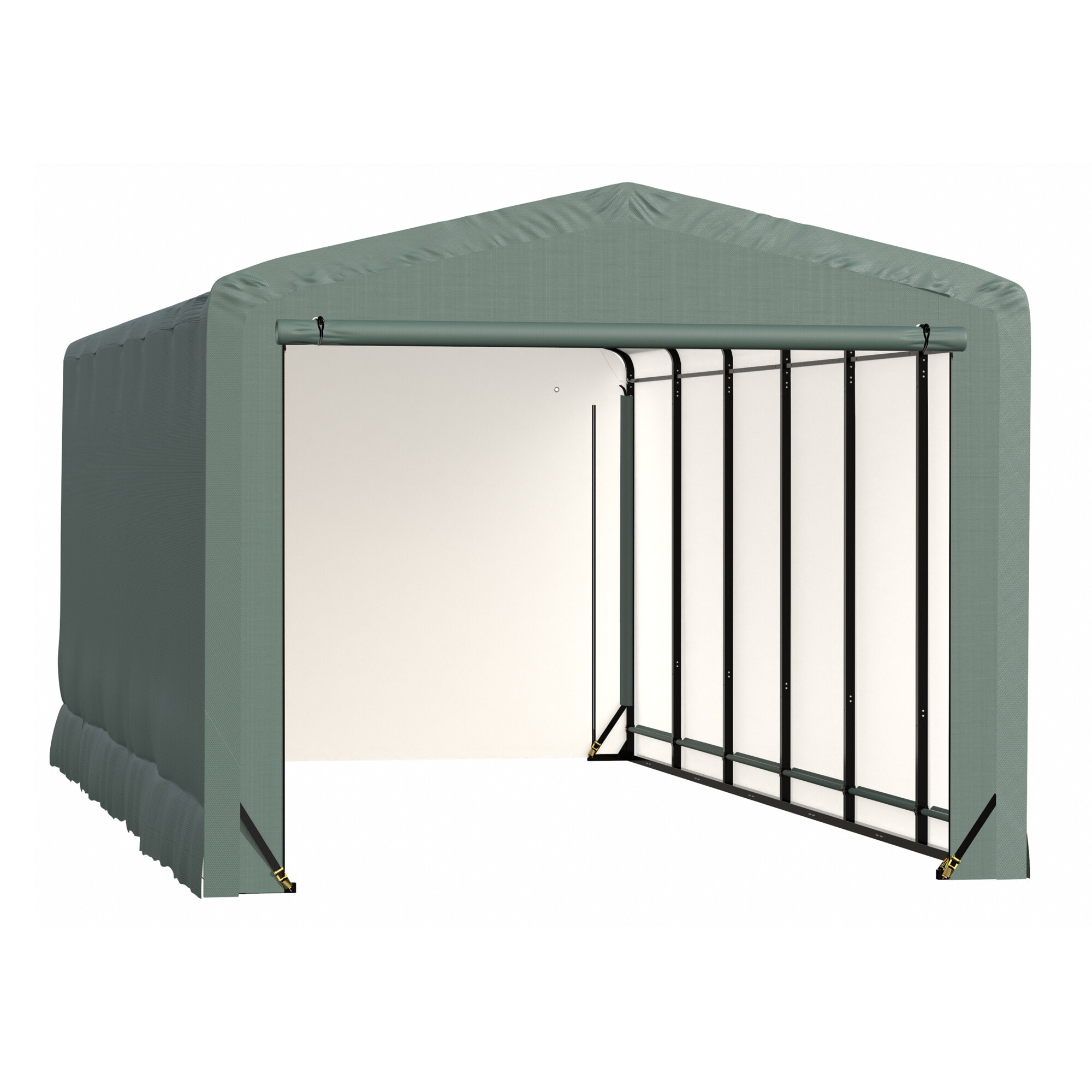 ShelterLogic ShelterTube Wind Snow Rated Garage - 12ft. x 27ft. x 10ft., Industrial-Strength Steel Frame, Waterproof, Model# SQAACC0104C01202710